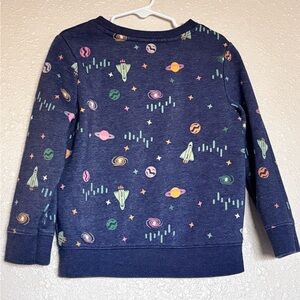 Cat & Jack Navy Space Adventure Sweatshirt 4T